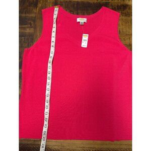 Talbots women 1x pink sleeves top nwt